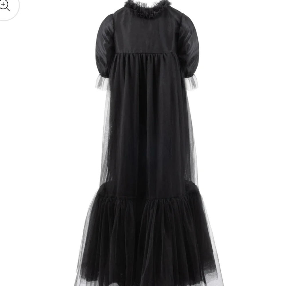 Reimagined Black Tulle Maxi Dress